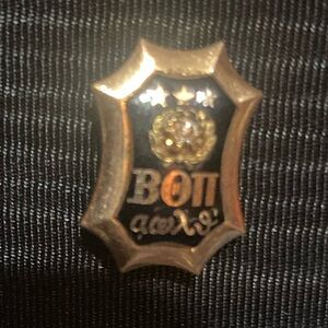 BETA THETA PI 14K DIAMOND FRATERNITY CHAPTER PIN 1914